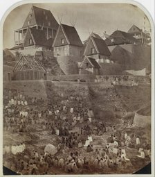 View of Antsahatsiroa, Madagascar, 1862-65. Creator: William Ellis.