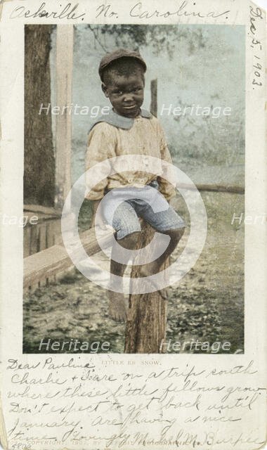 Little Eb Snow, 1900 - 1902. Creator: Detroit Publishing Company.