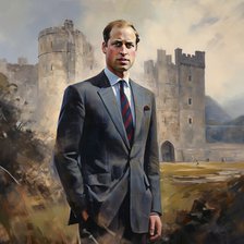 AI IMAGE - Portrait of Prince William, Prince of Wales, 2010s, (2023).  Creator: Heritage Images.
