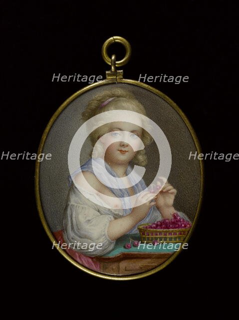 Jeune fille au panier de cerises, between 1770 and 1790. Creator: Ecole Francaise.