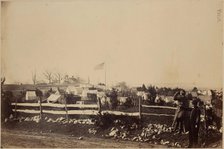 Camp of the 55th Infantry, Fort Gaines, near Tenallytown, c1865. Creator: Mathew Brady.