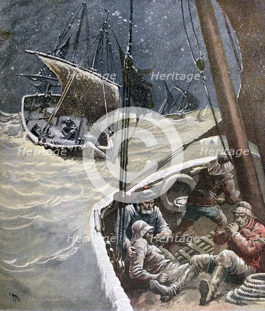 Newfoundland Fishermen, 1892. Artist: Henri Meyer