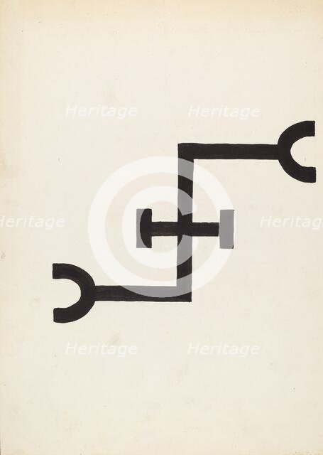 Cattle Brand, c. 1936. Creator: J.Henry Marley.