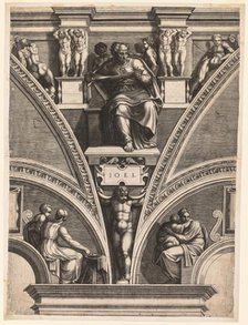 The Prophet Joel, early 1570s. Creator: Giorgio Ghisi (Italian, 1520-1582).