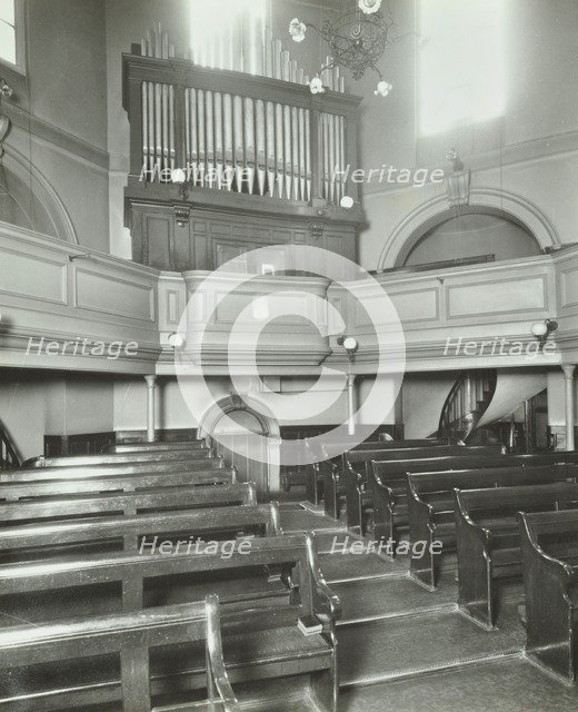 View of the chapel from the altar, Bethlem Royal Hospital, London, 1926.  Artist: Unknown.