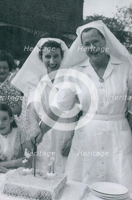 Matrons Joan Gardner and Hilda Vischer at St Monan's Hospital, 146 Holt Avenue, Cremorne, c1950. Creator: Unknown.