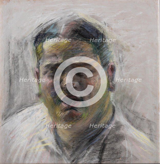 Portrait of Armando Mazza (1884-1964), 1909-1910. Creator: Boccioni, Umberto (1882-1916).