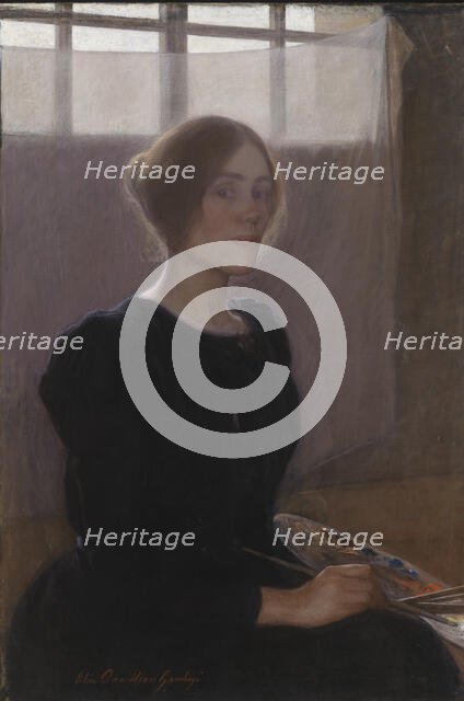 Self-Portrait, 1900. Creator: Elin Danielson-Gambogi.