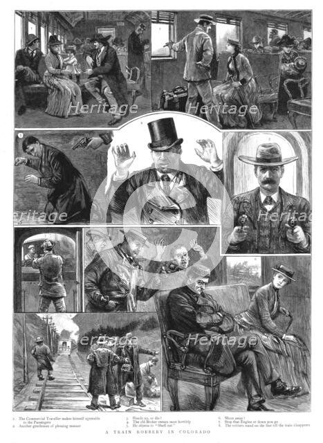 ''A Train Robbery in Colorado', 1891. Creator: Unknown.