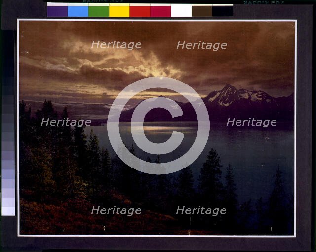 The Teton Range from Yellowstone Park, Wyoming, c1900. Creator: William H. Jackson.