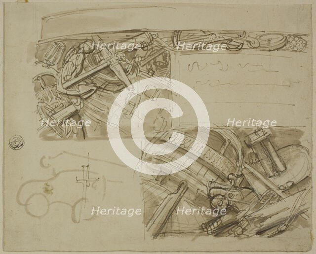 Sketches of Various Objects, Including Anchor, n.d. Creator: Unknown.