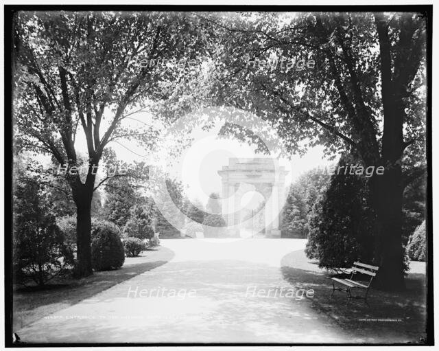Entrance to the National Cemetery, Chattanooga, c1902. Creator: William H. Jackson.