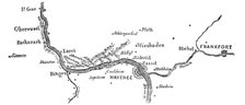 Map of the Rheingau, 1844. Creator: Unknown.