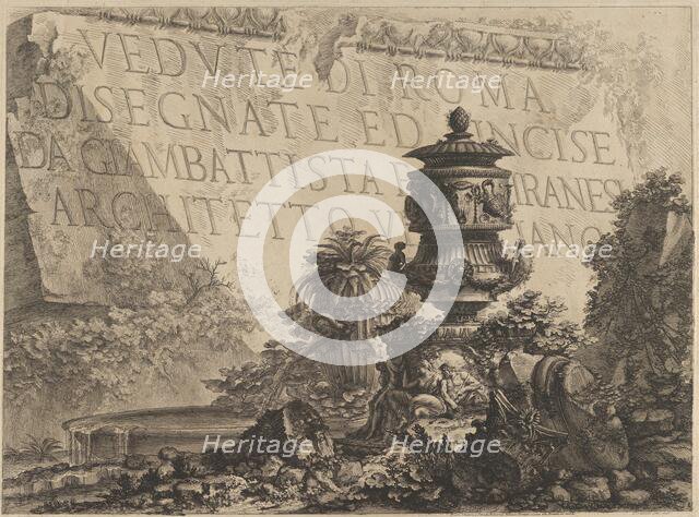 Title-page for 'Vedute di Roma'..., 1760-78. Creator: Giovanni Battista Piranesi.