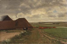 At a West Jutland brickworks, grey weather, 1891. Creator: Niels Bjerre.