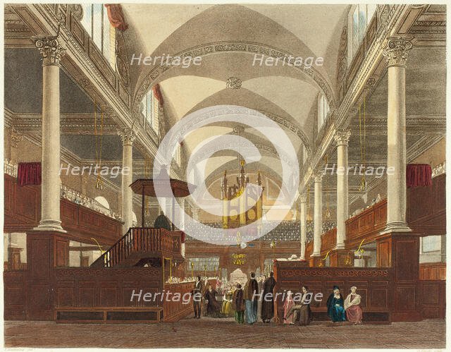 Interior of Christ Church, 1816. Creator: Daniel Havell.