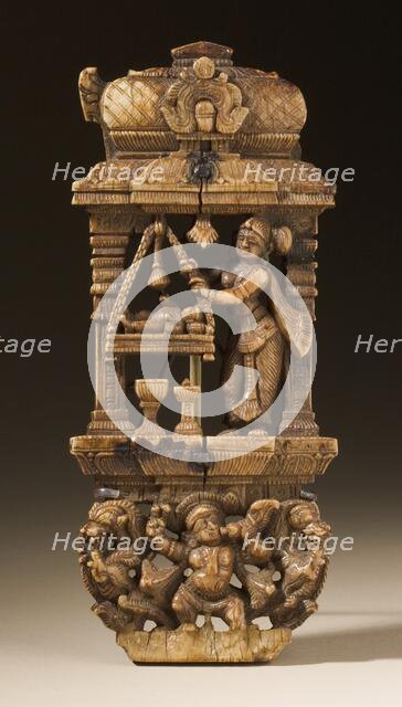 Yashoda Swinging Baby Krishna, 17th-18th century. Creator: Unknown.