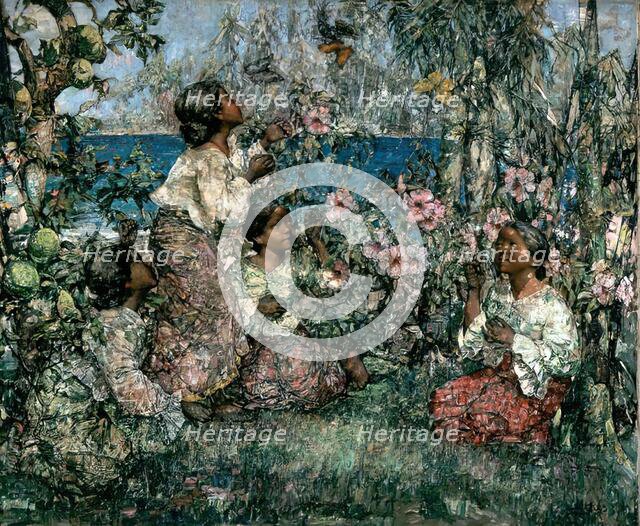 Butterflies, 1908. Creator: Edward Atkinson Hornel.