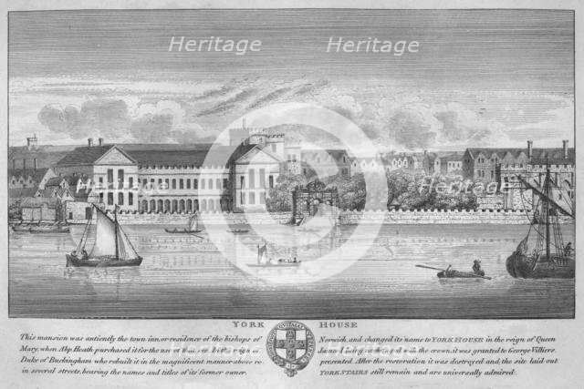 'York House', 1808. Creator: Unknown.