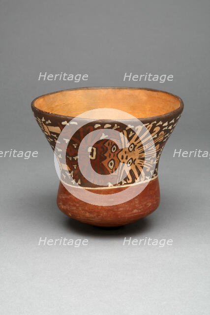 Cup Depicing Ornate Abstract Figure, 180 B.C./A.D. 500. Creator: Unknown.