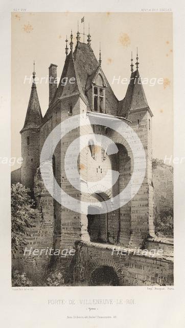 ...Pl. 95, Porte de Villeneuve-Le-Roi (Yonne), 1860. Creator: Victor Petit (French, 1817-1874).