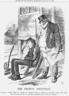 'The Drowsy Pointsman', 1876. Artist: Joseph Swain