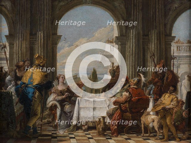 Cleopatra's Banquet, between 1742 and 1743. Creator: Giovanni Battista Tiepolo.