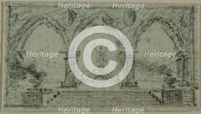 Porch with Gothic Arches, n.d. Creator: Domenico Quaglio II.