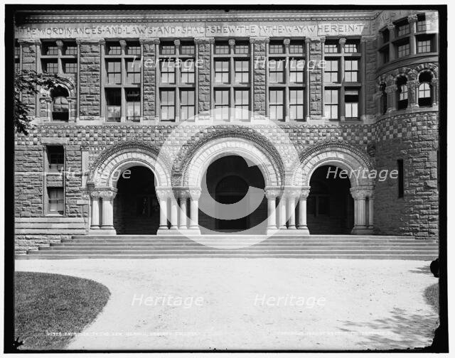 Entrances to the law school, Harvard College, c1900. Creator: Unknown.