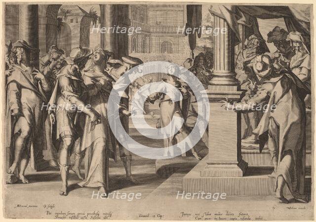 Suzannah before Daniel, 1606. Creator: Willem van Swanenburg.