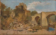 'Devonshire Bridge with Cottage', 1813. Artist: JMW Turner.