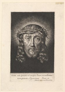 La sainte Face couronnee d'epines, (petit format), early to mid 17th century. Creator: Jean Morin.