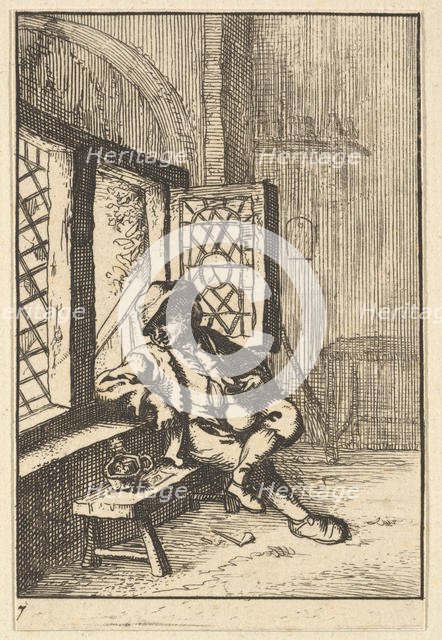 Man Sitting by a Window (copy), 1610-85. Creator: Unknown.