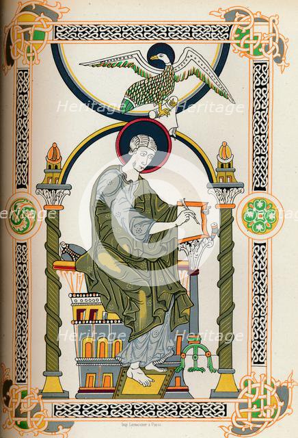 Saint writing, (1849).  Creator: Thurwanger.