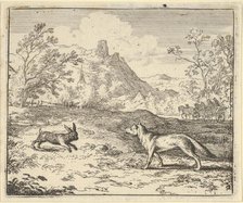 Renard Lies that the Rabbit Insulted One of His Children, 1650-75. Creator: Allart van Everdingen.