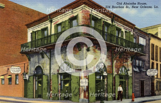 Old Absinthe House, 234 Bourbon Street, New Orleans, Louisiana, USA, 1940. Artist: Unknown