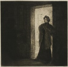On the Threshold, 1902. Creator: Theophile Alexandre Steinlen.