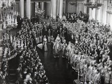 Tsar Nicholas II at the opening ceremony of the first Duma, St Petersburg, Russia, 1906. Artist: Unknown