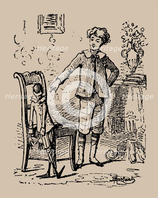 Illustration for "The Adventure of Pinocchio. Story of a Burattino" by Carlo Collodi, 1892. Creator: Mazzanti, Enrico (1852-1910).