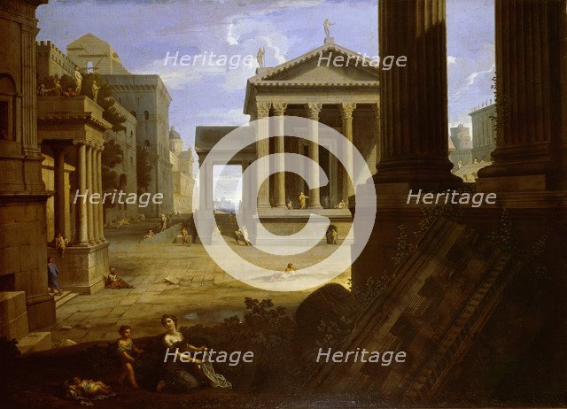 Square of an Ancient City, End 1630s. Artist: Le Maire, Jean (1597-1659)