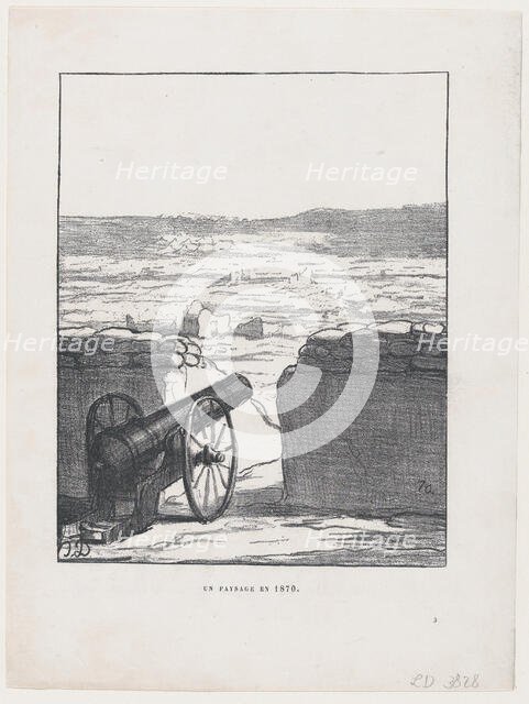 Un paysage en 1870. Creator: Honore Daumier.