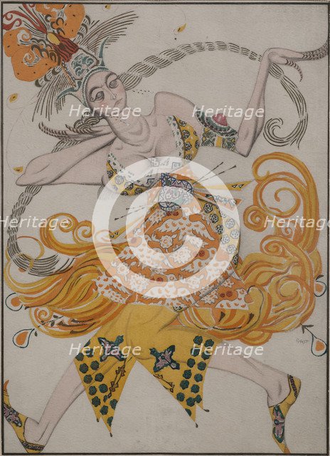 Costume design for the ballet The Firebird (L'oiseau de feu) by I. Stravinsky.