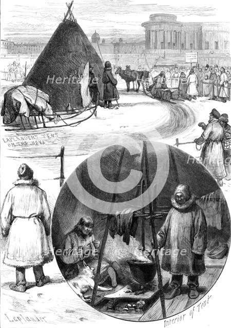 Russian Sketches: Laplanders on the Neva, St. Petersburg, 1880. Creator: Unknown.