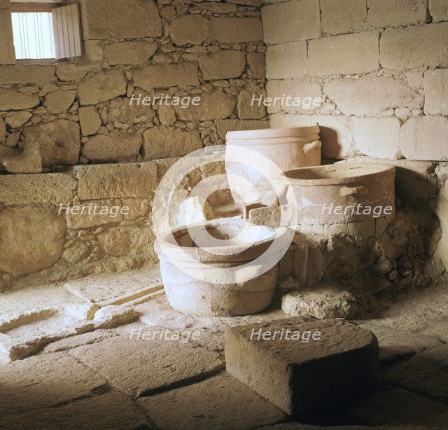 Minoan wine press, 16th century. Artist: Unknown