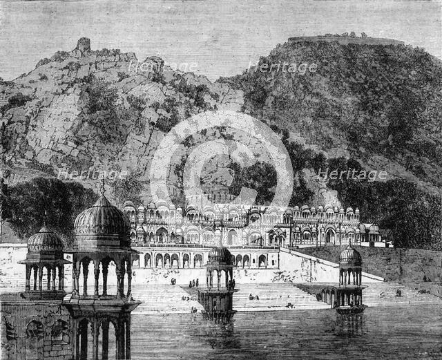 'View of the Lake of Ulwar', c1891. Creator: James Grant.