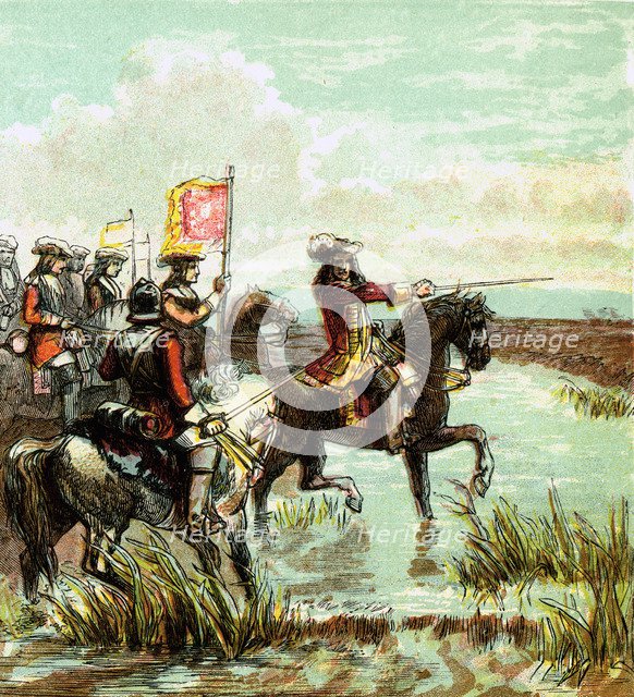 'The Battle of The Boyne, 1690', (c1850s). Artist: Unknown