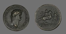 Sestertius (Coin) Portraying Emperor Nero, 54-69. Creator: Unknown.
