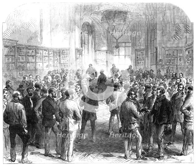 The Fenian Conspiracy: swearing-in special constables..., Royal Laboratory, Woolwich Arsenal, 1868. Creator: Unknown.