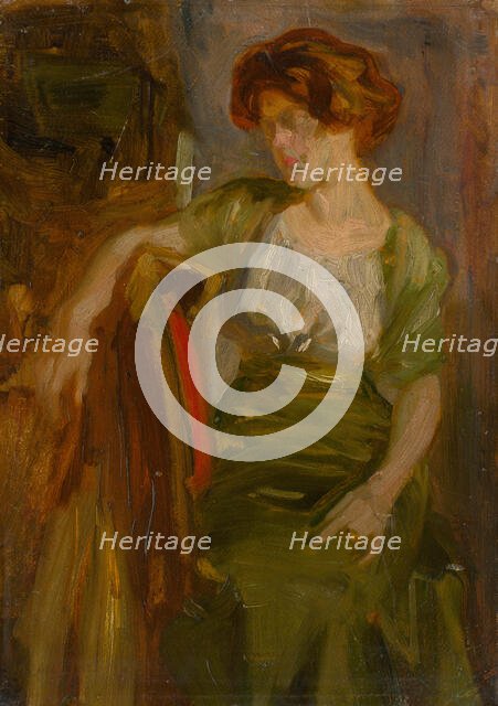 Study of a Seated Woman, around 1900. Creator: Ludovit Pitthordt.