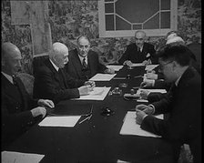 Philippe Petain, Chief of State of Vichy France, and Other Government Members, 1940. Creator: British Pathe Ltd.